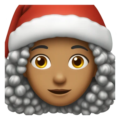A girl with Christmas hat sticker