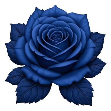 rose shape flower, no stem, now make it a dark indigo color sticker