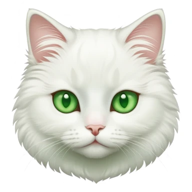 A white jinjila green eyes cat sticker