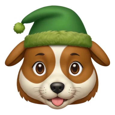 dog with green hat sticker