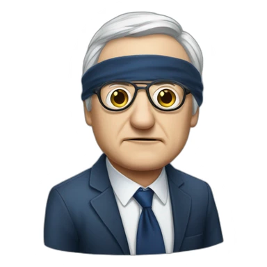 Jean Marie Lepen with a eye patch sticker