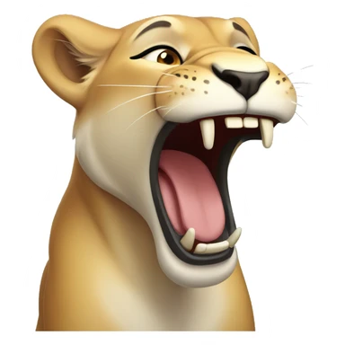 Laughing Lioness  sticker