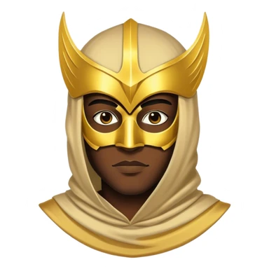  black hoodman with golden  mask sticker