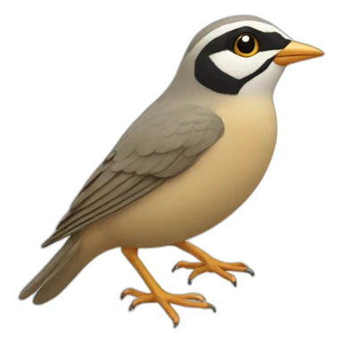 lark bird front view sticker