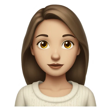 A girl with brown hair and fair skin in a white sweater holds tarot cards in her hands. sticker