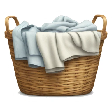 A laundry basket with cloth sticker