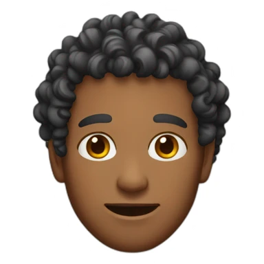 curl hair man sticker