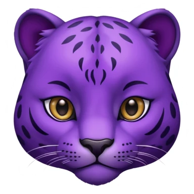 Purple Panther face turned to the side sticker