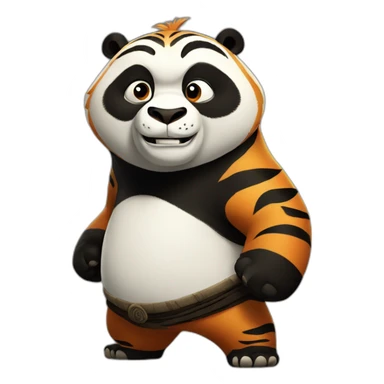 Kung Fu panda tiger  sticker