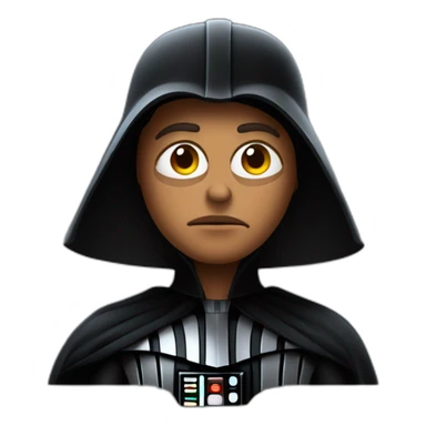 El fary on Darth Vader suit without helmet Pixar style sticker