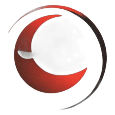 voucher black, red moon drawn sticker