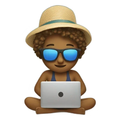 digital-nomad-at-beach sticker