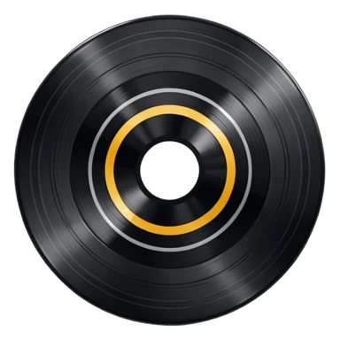 a black vinyl record sticker