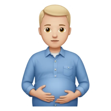 Make a man with a pregnant belly sticker