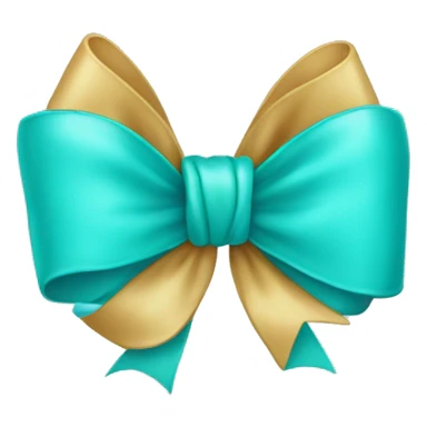 Turquoise little bow sticker