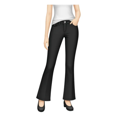 Bootcut black banding pants sticker