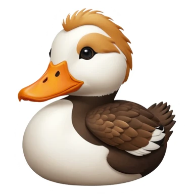 Can I get a king eider duck in the style of an apple emoji sticker