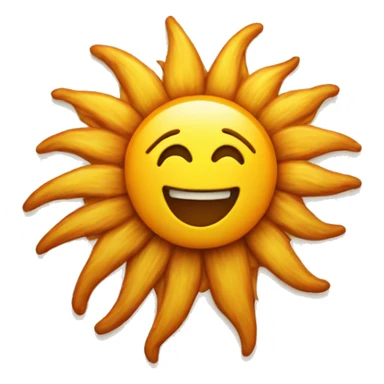 Sun with heart  sticker