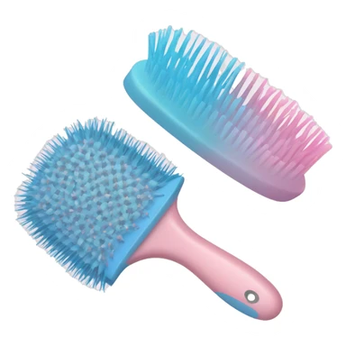 Pastel pink and blue hairbrush sticker