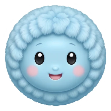cute pastel blue soft baby ball toy sticker