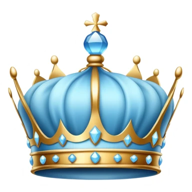 Light blue crown sticker