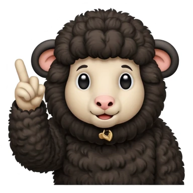 black sheep giving the middle finger sticker