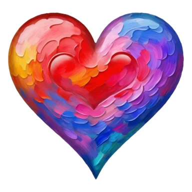 Cuore che ricorda un opera d arte di monet sticker