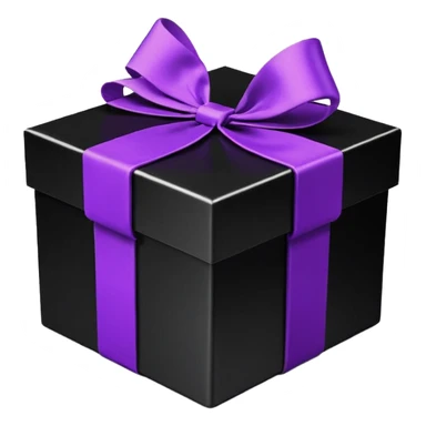 Черная коробка с фиолетовыми светодиодами sticker