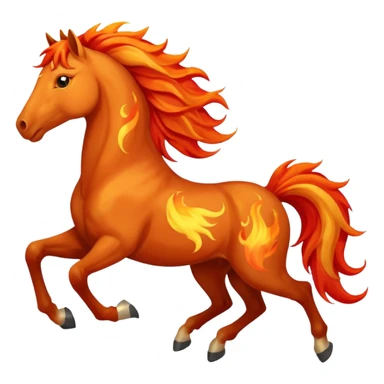 Fire horse galloping sticker
