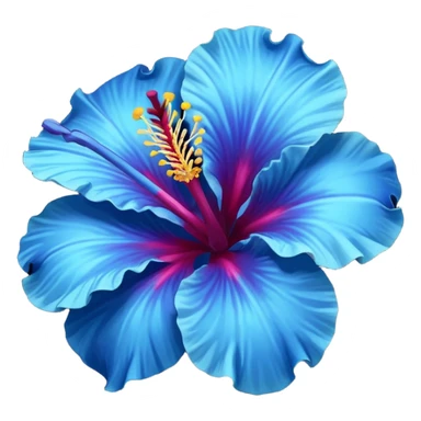 blue hibiscu sticker