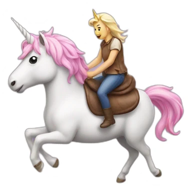 unicorn riding a poop sticker