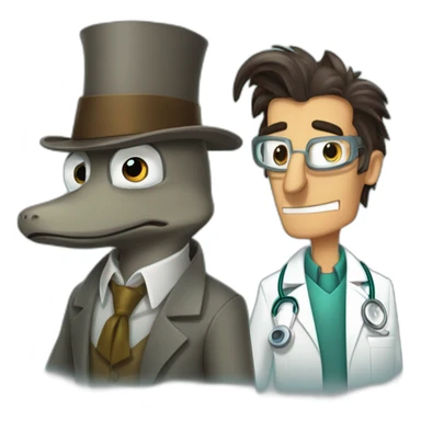 platypus perry and doctor doofenshmirtz sticker