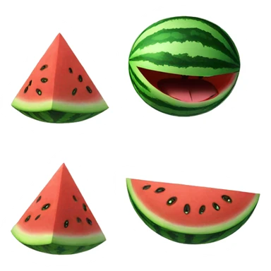 angry water melon  sticker
