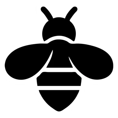A minimalist bee silhouette sticker