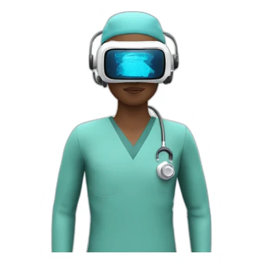 Surgeon-with-virtual-reality-display sticker