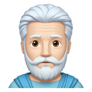 Uranus, God of Sky from Gods and Goddesses with white hair and beard, pale blue outfit sticker