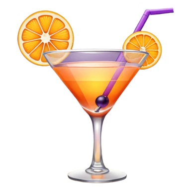 Sunset cocktail orange Lila  sticker