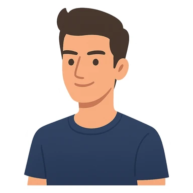 flat toon style handsome guy sticker