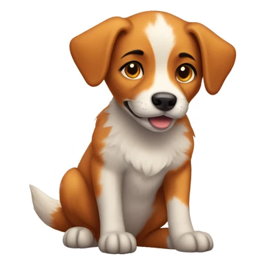 Fox dog puppy with freckles sticker