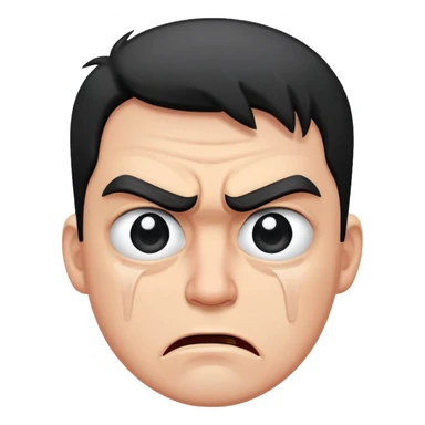 angry man crying sticker