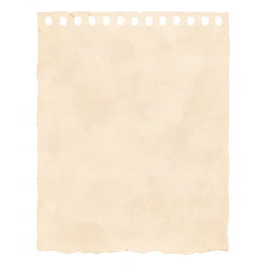ripped notebook paper edge, soft pastel beige tones, watercolor texture, transparent background, no face, no hands, no legs, no characters sticker