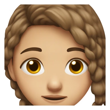 pretty brown haired girl crying sticker