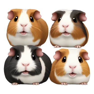 three guinea pigs sticker