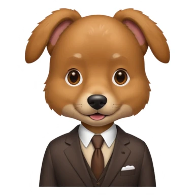 a dog who is a person sticker