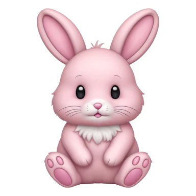 Pastel pink bunny sticker
