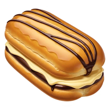 round bun eclair sticker