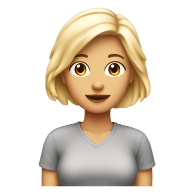 ragazza bionda con maglietta rosa sticker