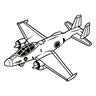 A-10 Warthog attack plane sticker