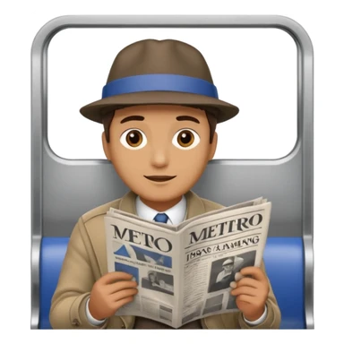 men sit in metro sticker