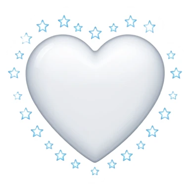 weißes herz mit sternen  sticker